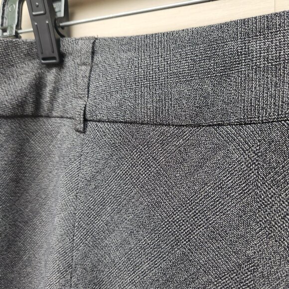 Dalia Collection Gray Skirt Flounce Hem Knee-Length Modest Classic Workwear - Picture 5 of 10